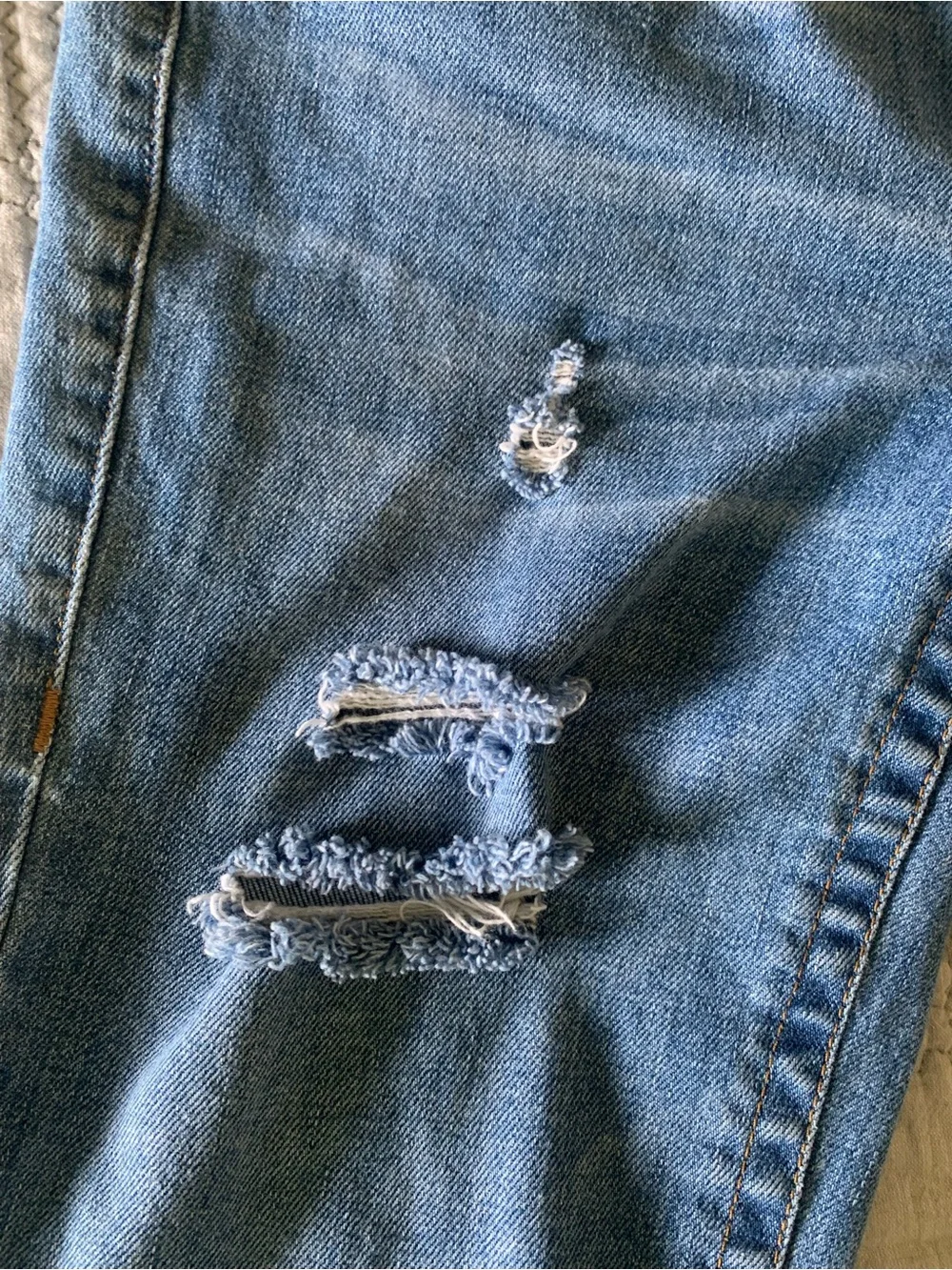 Roberto Cavalli Blue Distressed Straight-Leg Jeans Size 42 (US 6)